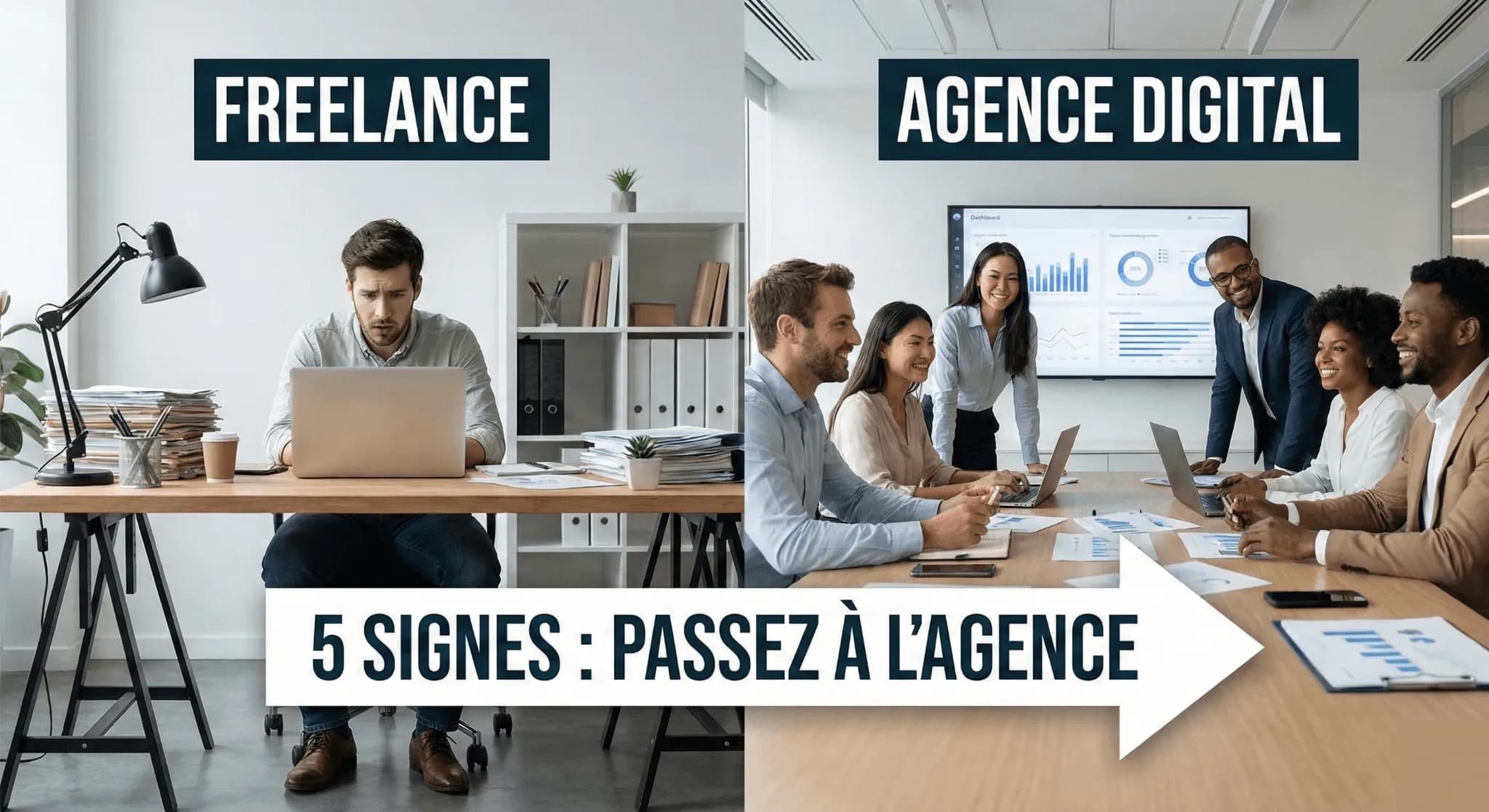 5 Signes Indiquant Que Vous Devez Engager une Agence de Marketing Digital au Lieu d'un Freelance